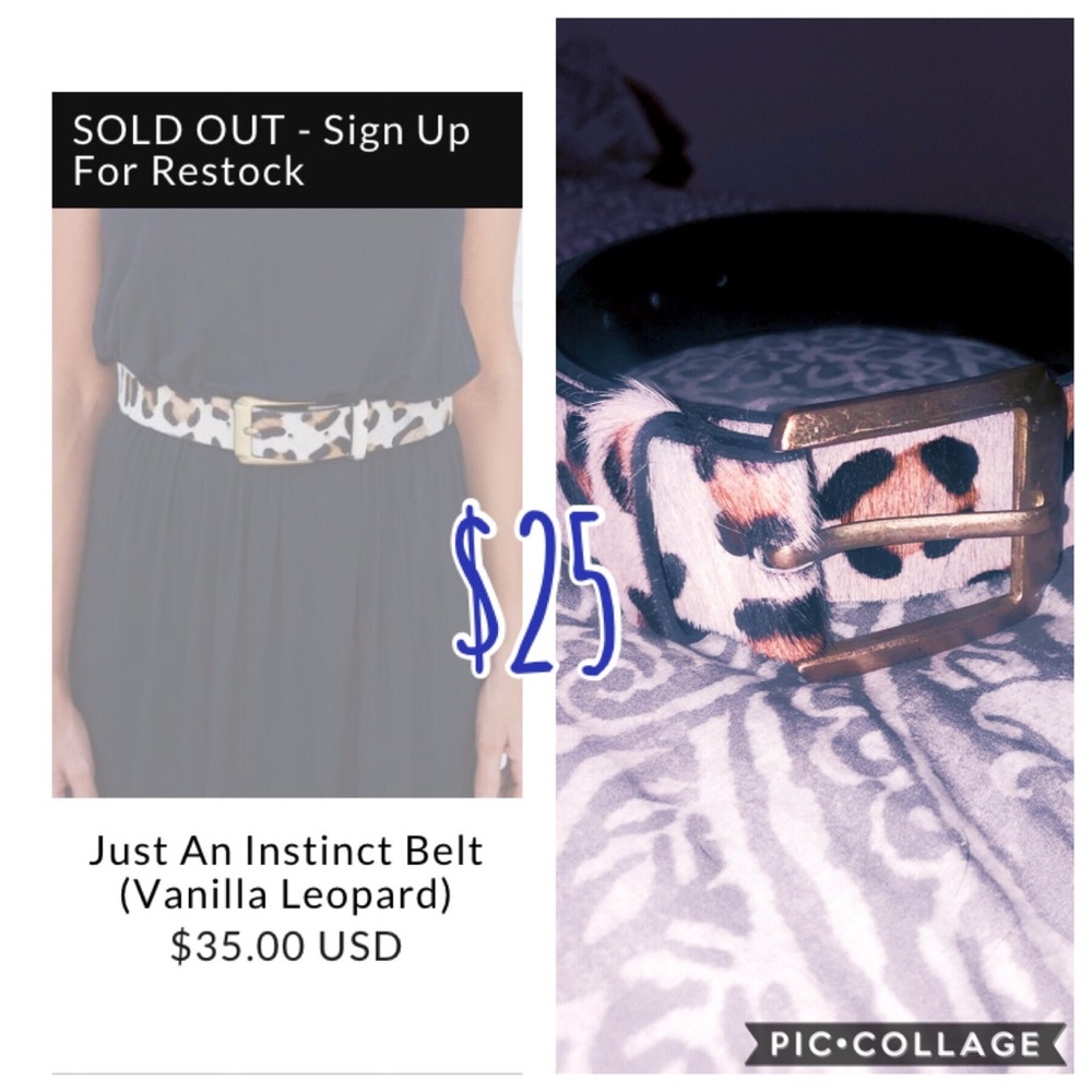 Leapord print belt
